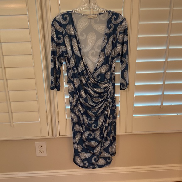 Marine Travel Dress on blue paisley nwot - Picture 2 of 5